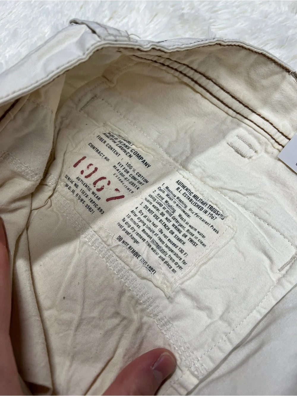 NWT Vintage Polo by Ralph Lauren Light Khaki Cargo Shorts NOS Snap Sewn Pockets